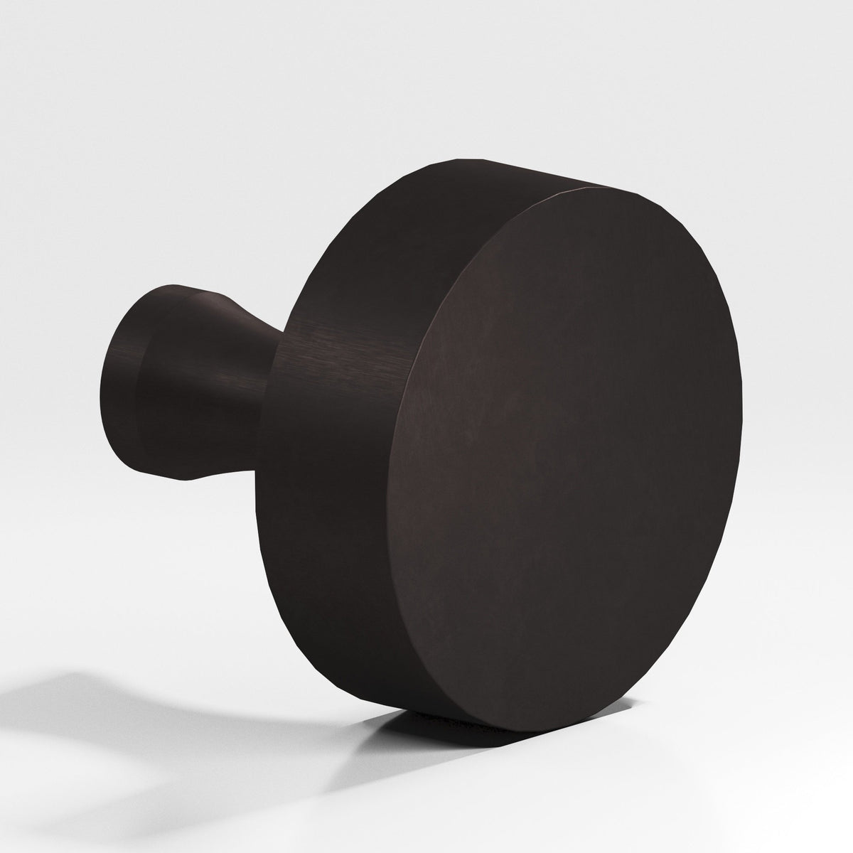 Colonial Bronze 110 Round Knob with Flared Post, 1 in Diameter - Matte Dark Statuary Bronze
