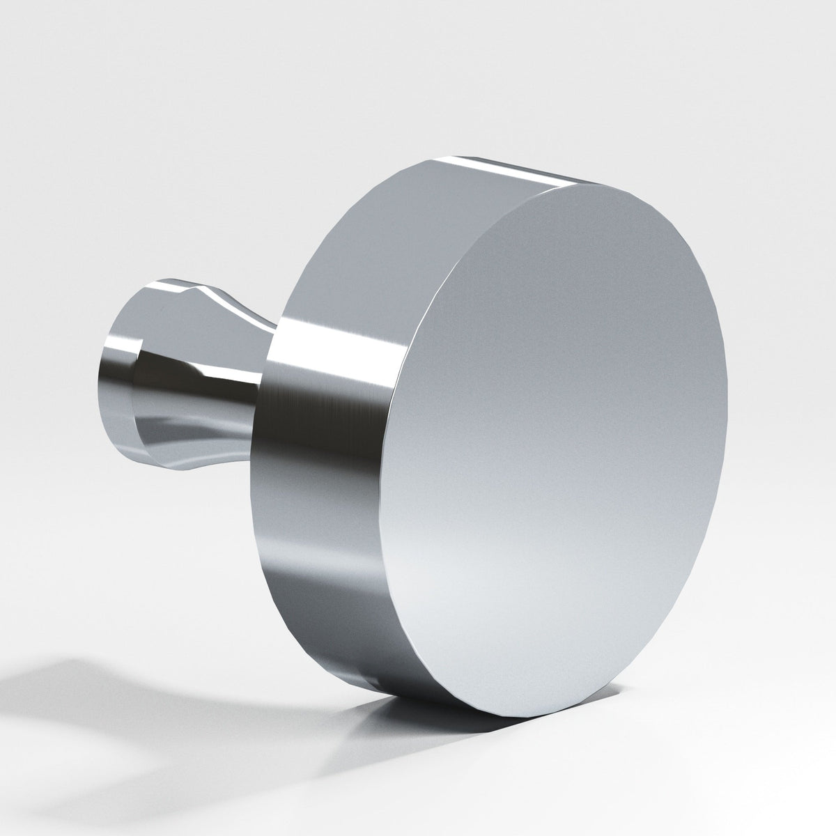 Colonial Bronze 110 Round Knob with Flared Post, 1 in Diameter - Polished Chrome