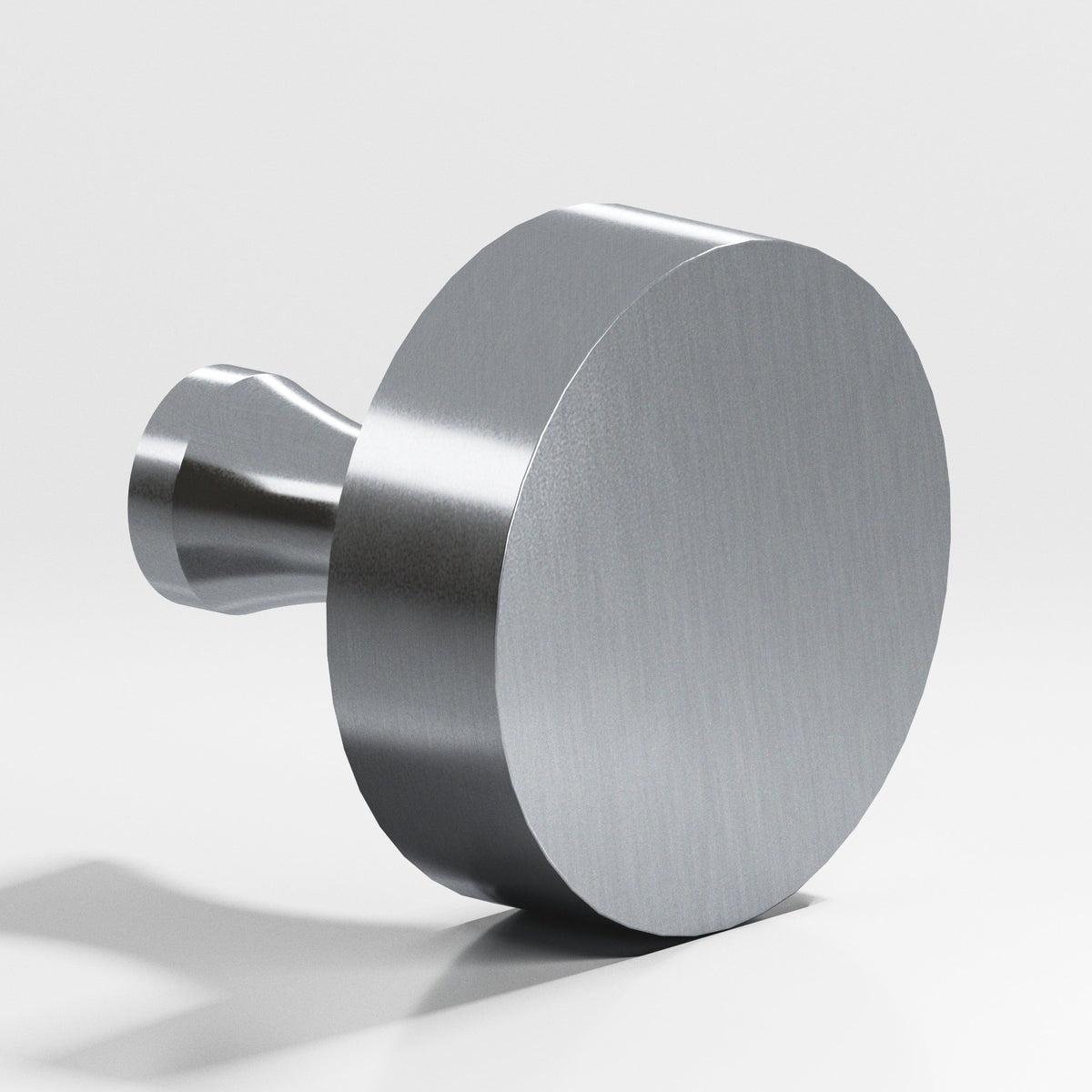 Colonial Bronze 110 Round Knob with Flared Post, 1 in Diameter - Satin Chrome