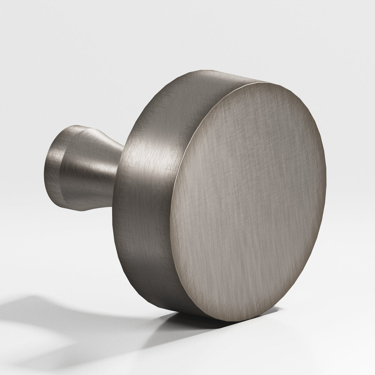 Colonial Bronze 110 Round Knob with Flared Post, 1 in Diameter - Pewter