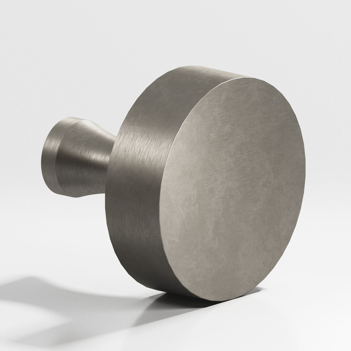Colonial Bronze 110 Round Knob with Flared Post, 1 in Diameter - Matte Pewter