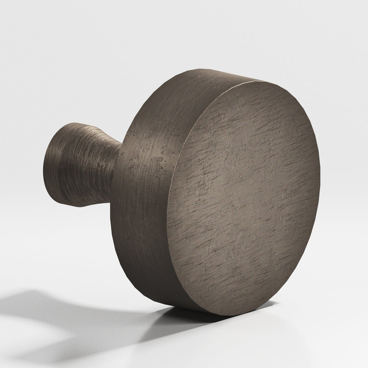Colonial Bronze 110 Round Knob with Flared Post, 1 in Diameter - Distressed Pewter