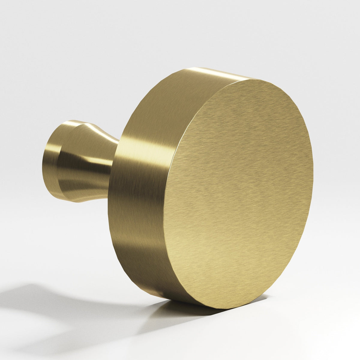 Colonial Bronze 110 Round Knob with Flared Post, 1 in Diameter - Antique Brass