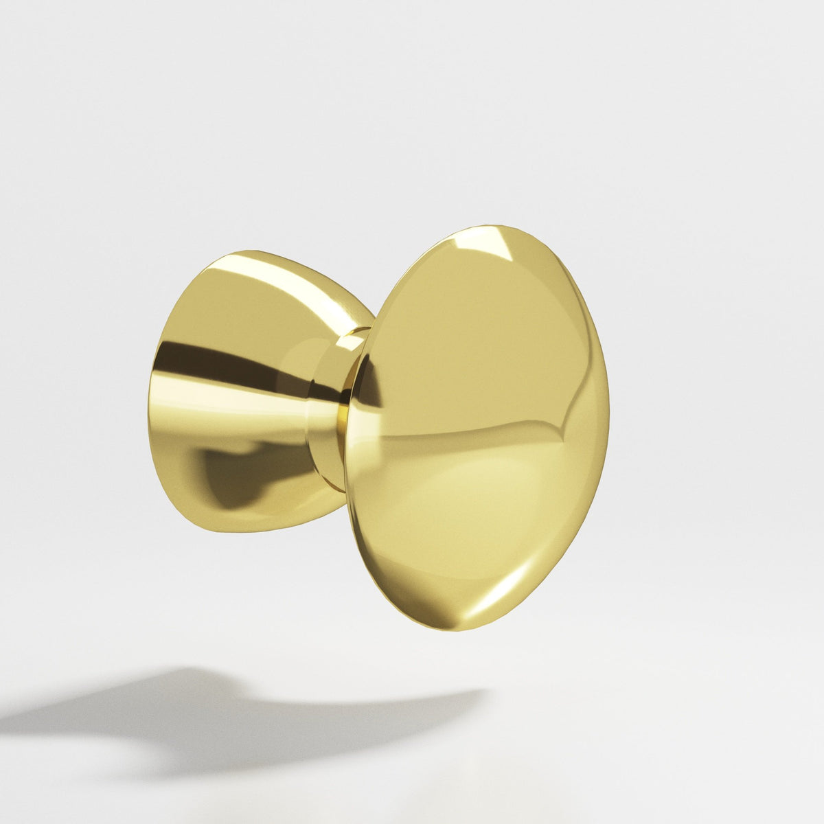 Colonial Bronze 114 Round Knob, 3/4 in Diameter x 3/4 in Projection - Polished Brass
