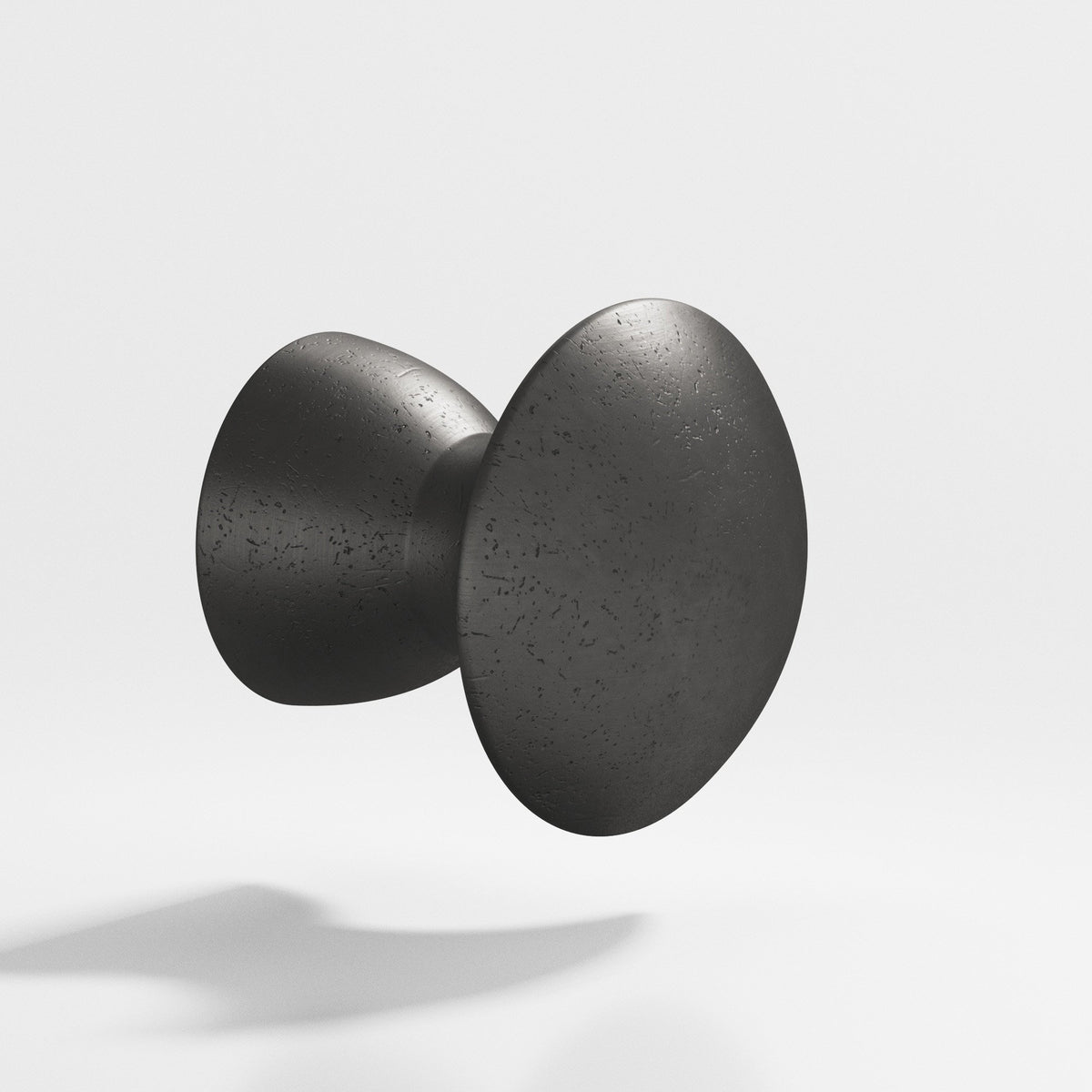 Colonial Bronze 114 Round Knob, 3/4 in Diameter x 3/4 in Projection - Distressed Satin Black