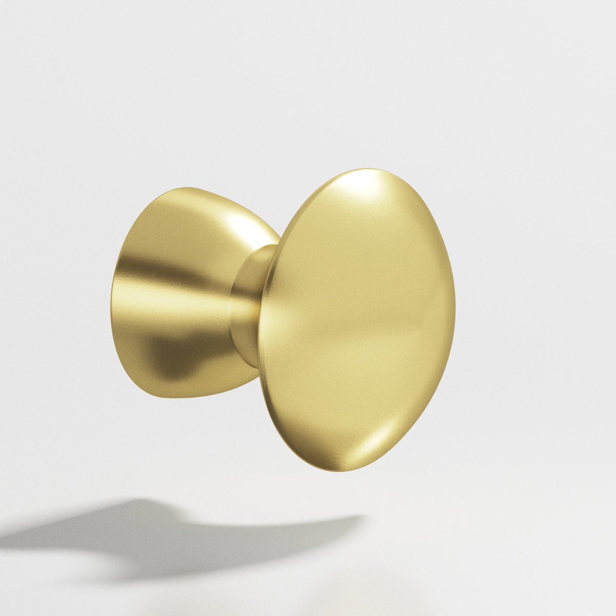 Colonial Bronze 114 Round Knob, 3/4 in Diameter x 3/4 in Projection - Matte Satin Brass