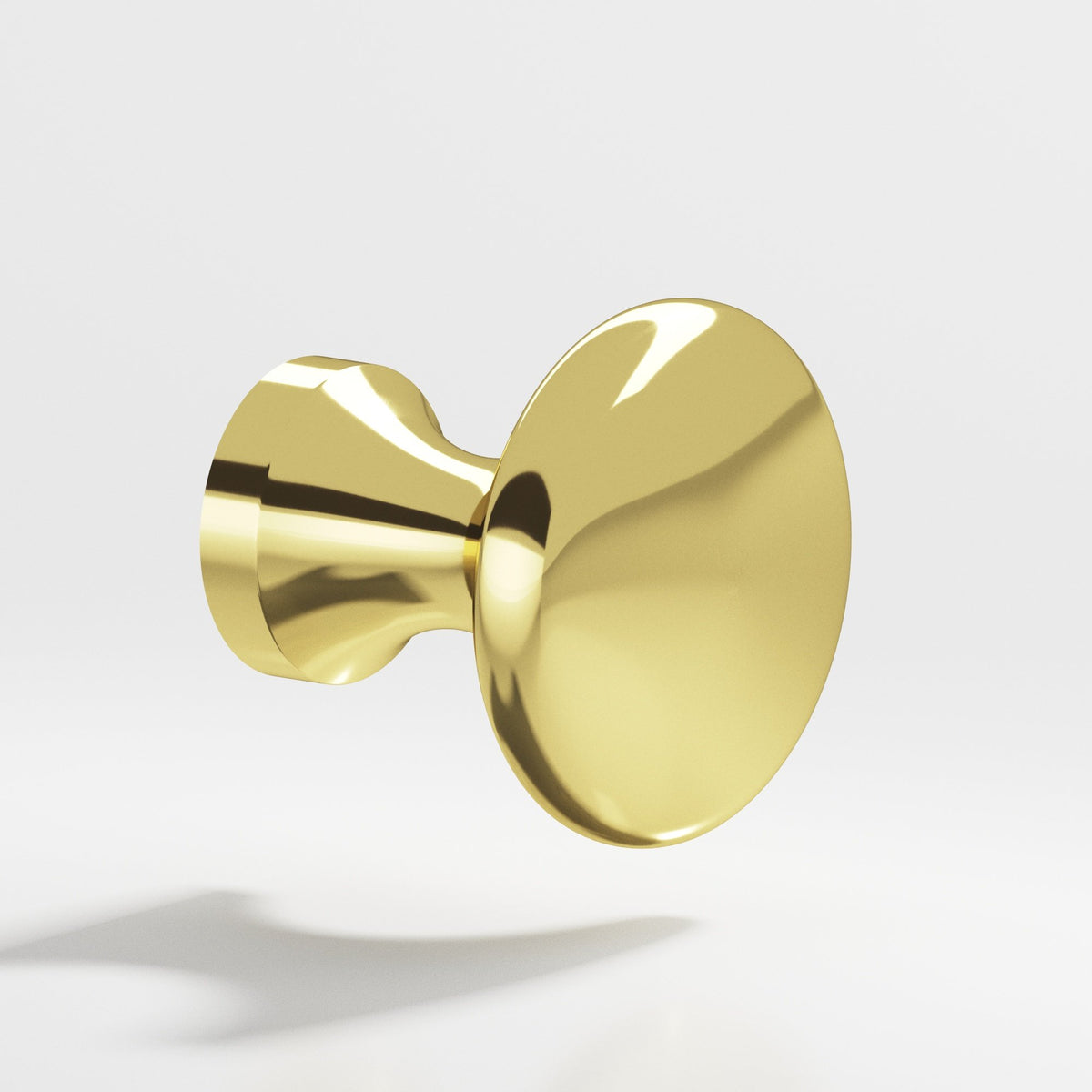 Colonial Bronze 116 Mushroom Knob, 1-1/8 in Diameter x 1-1/16 in Projection - Polished Brass