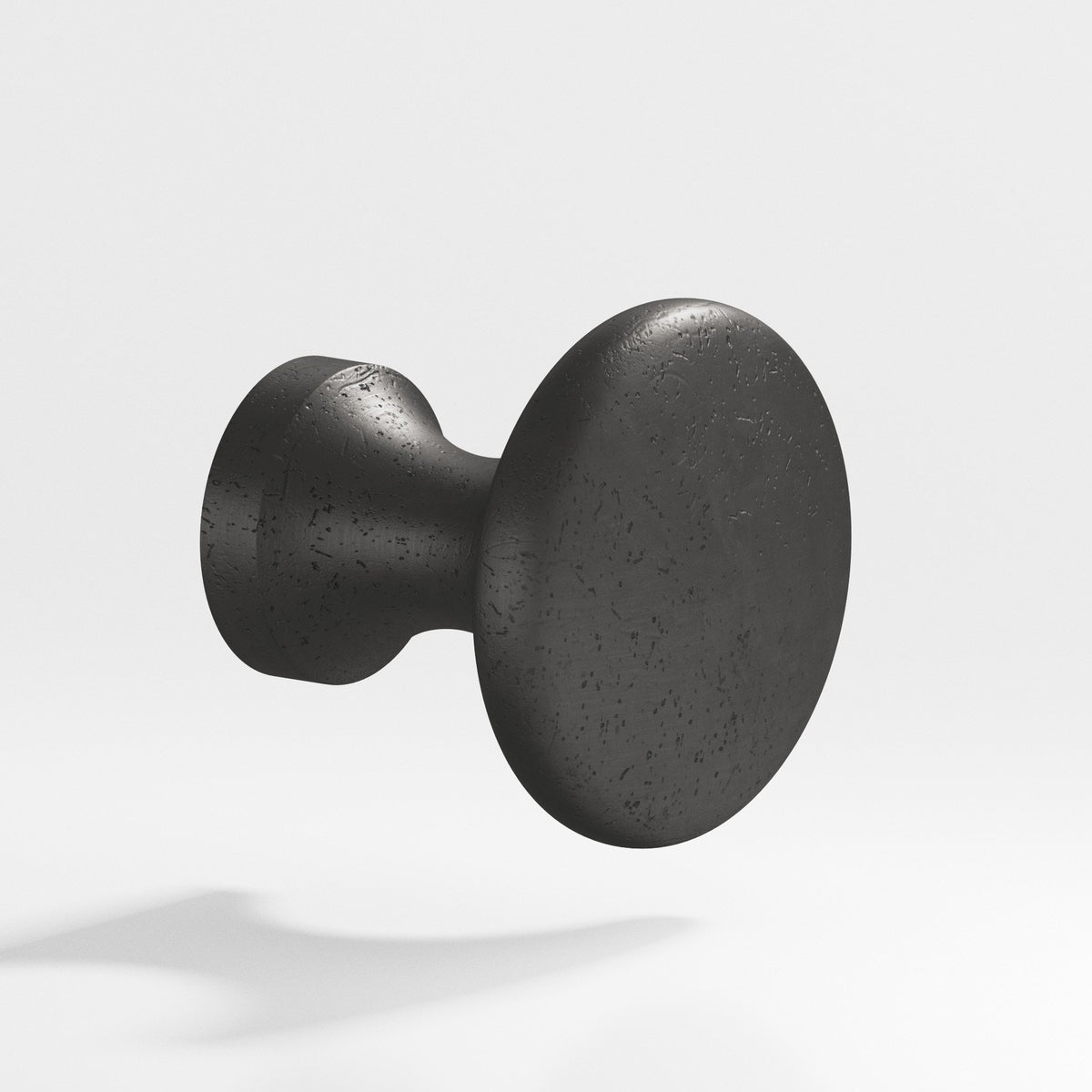 Colonial Bronze 115 Mushroom Knob, 7/8 in Diameter x 3/4 in Projection - Distressed Satin Black