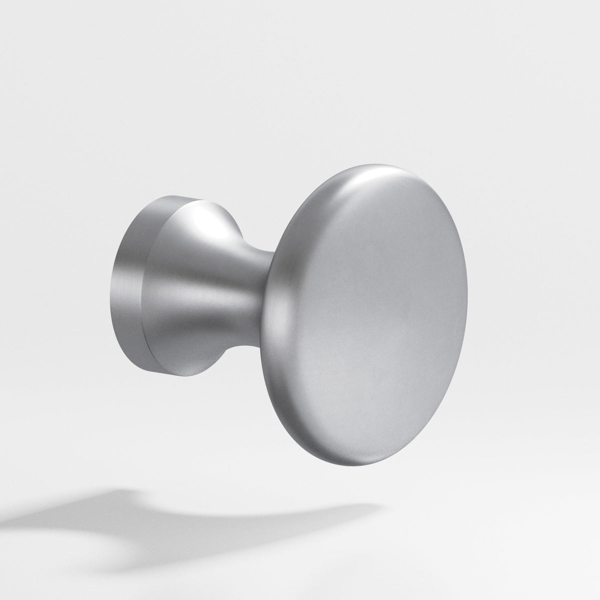 Colonial Bronze 116 Mushroom Knob, 1-1/8 in Diameter x 1-1/16 in Projection - Matte Satin Chrome