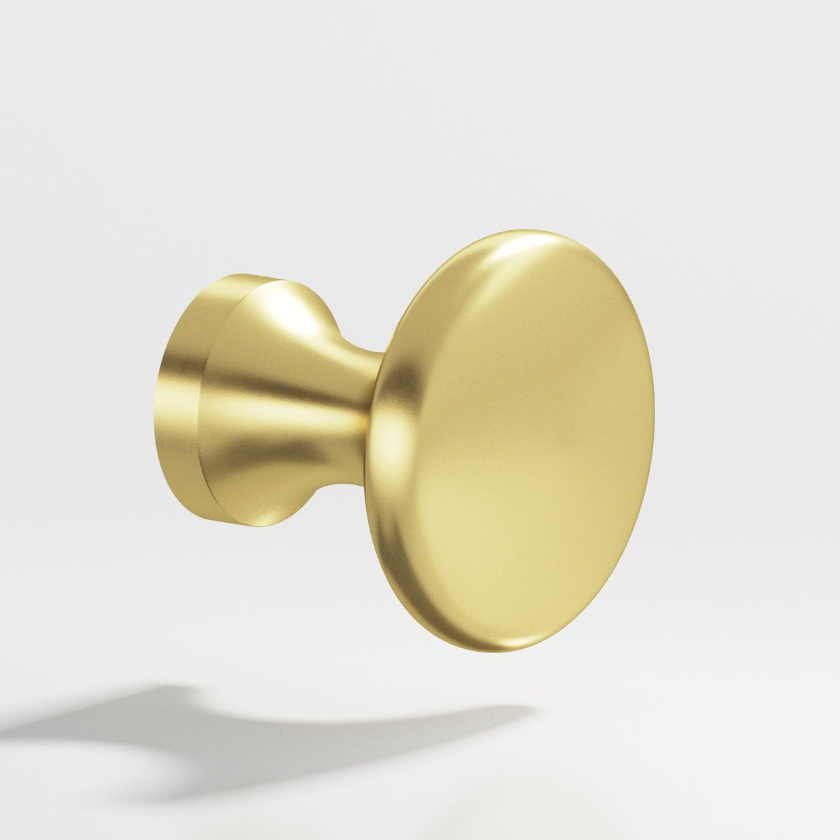Colonial Bronze 115 Mushroom Knob, 7/8 in Diameter x 3/4 in Projection - Matte Satin Brass