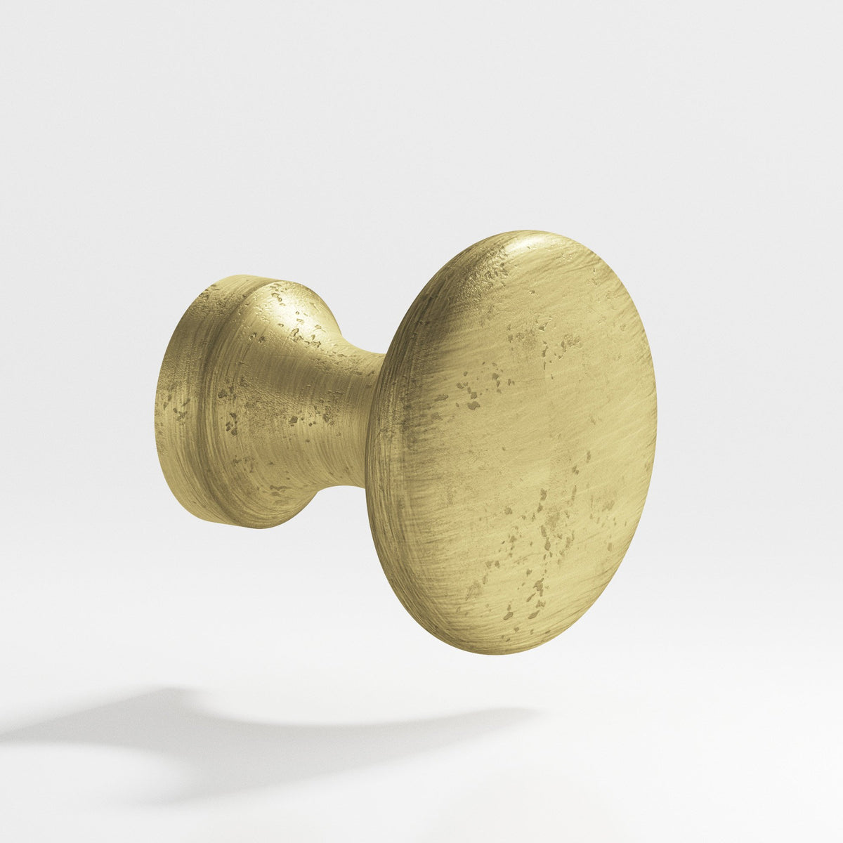 Colonial Bronze 116 Mushroom Knob, 1-1/8 in Diameter x 1-1/16 in Projection - Distressed Antique Brass