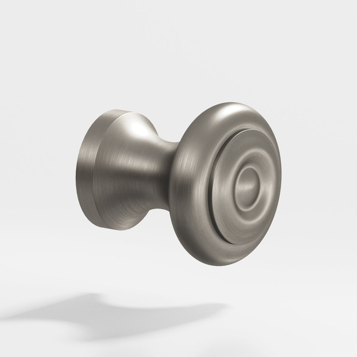 Colonial Bronze 119 Round Ringed Knob, 5/8 in Diameter x 5/8 in Projection - Matte Pewter