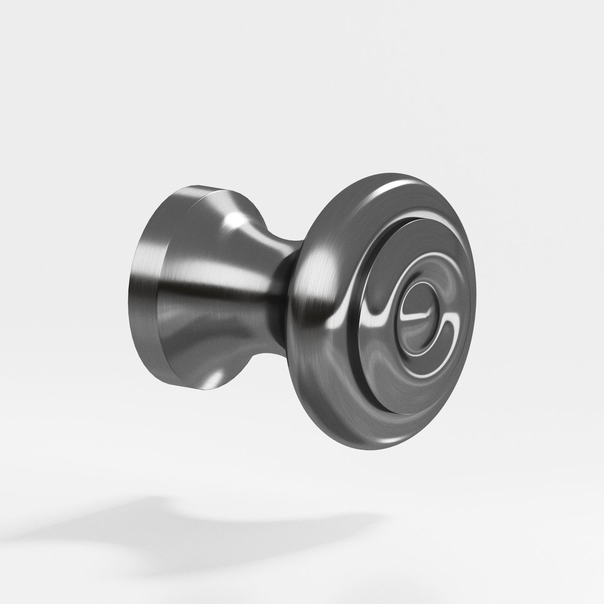 Colonial Bronze 150BB Round Ringed Back-to-Back Shower Door Knob Kit, 1-1/2 in Diameter - Graphite
