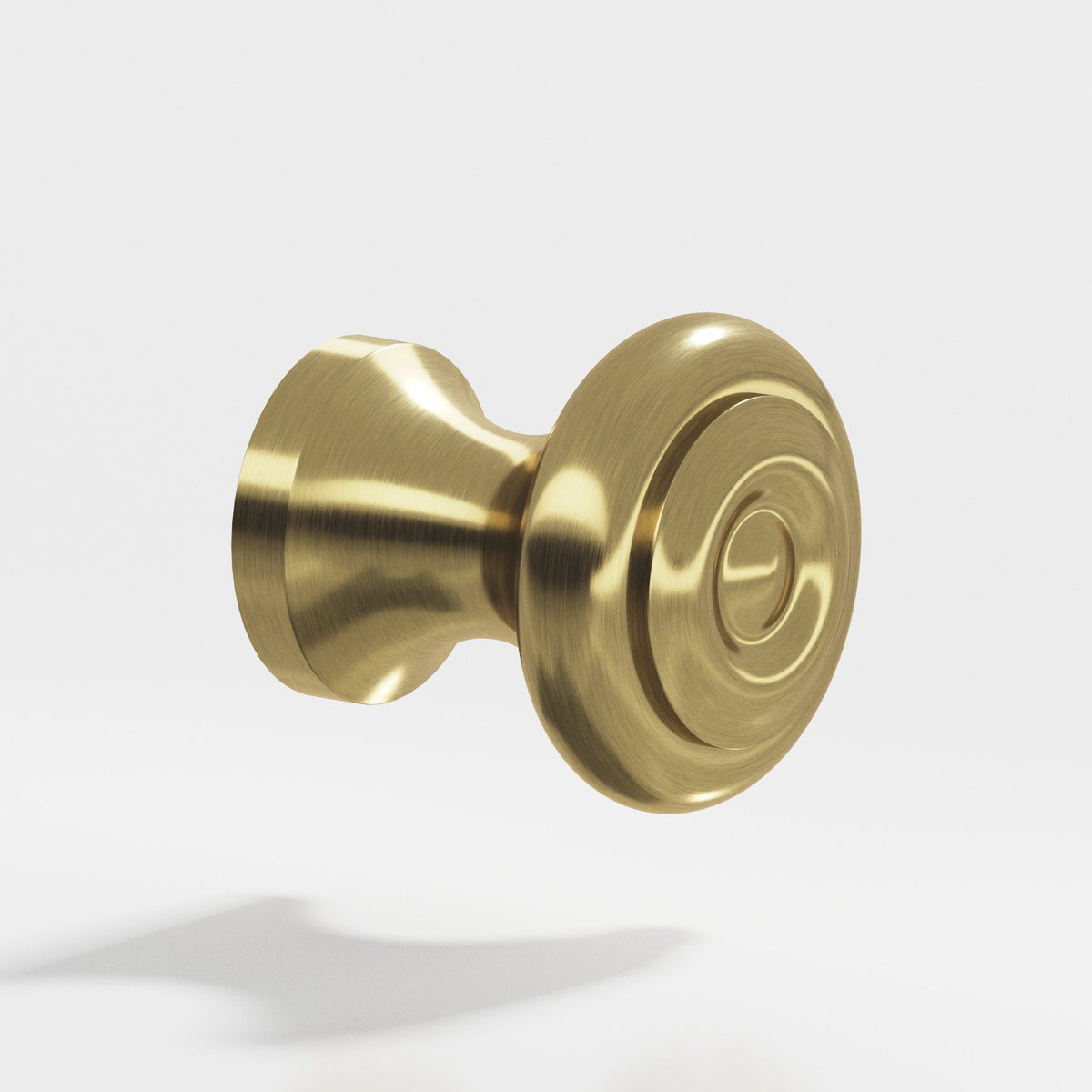 Colonial Bronze 150BB Round Ringed Back-to-Back Shower Door Knob Kit, 1-1/2 in Diameter - Antique Brass