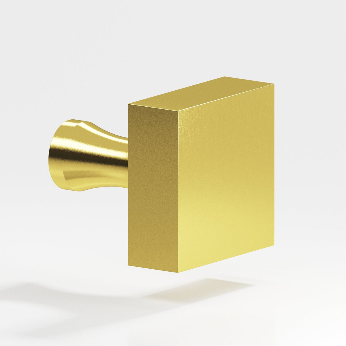 Colonial Bronze 120 Square Knob with Flared Post, 1 in - French Gold