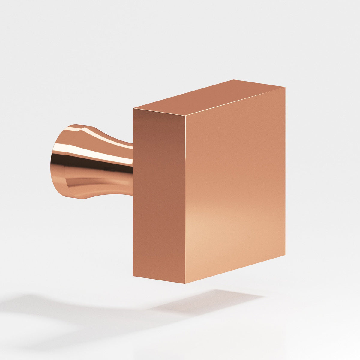 Colonial Bronze 120 Square Knob with Flared Post, 1 in - Polished Copper