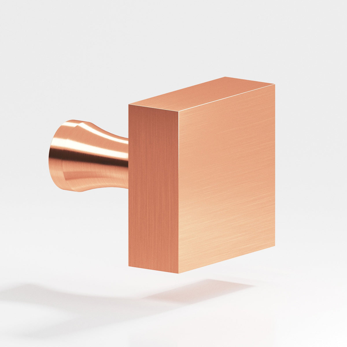 Colonial Bronze 120 Square Knob with Flared Post, 1 in - Satin Copper