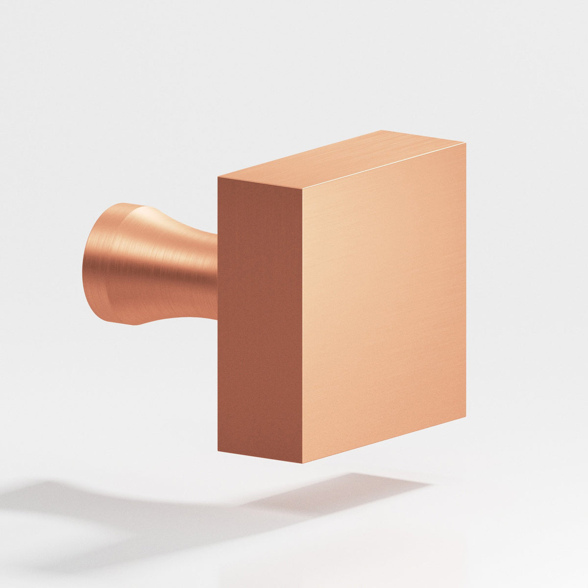 Colonial Bronze 121 Square Knob with Flared Post, 1-1/4 in - Matte Satin Copper