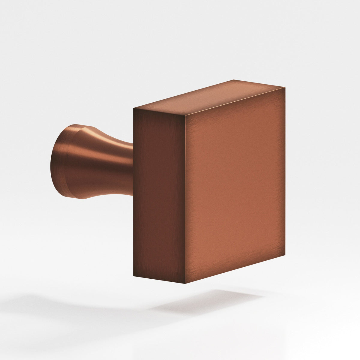 Colonial Bronze 120 Square Knob with Flared Post, 1 in - Matte Antique Copper