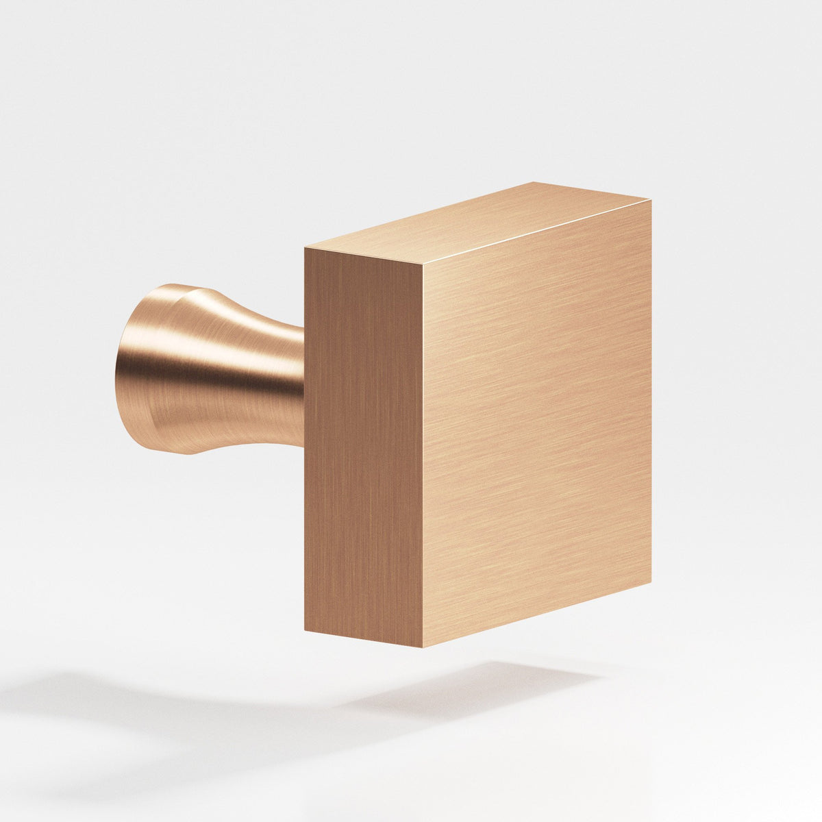 Colonial Bronze 120 Square Knob with Flared Post, 1 in - Satin Bronze