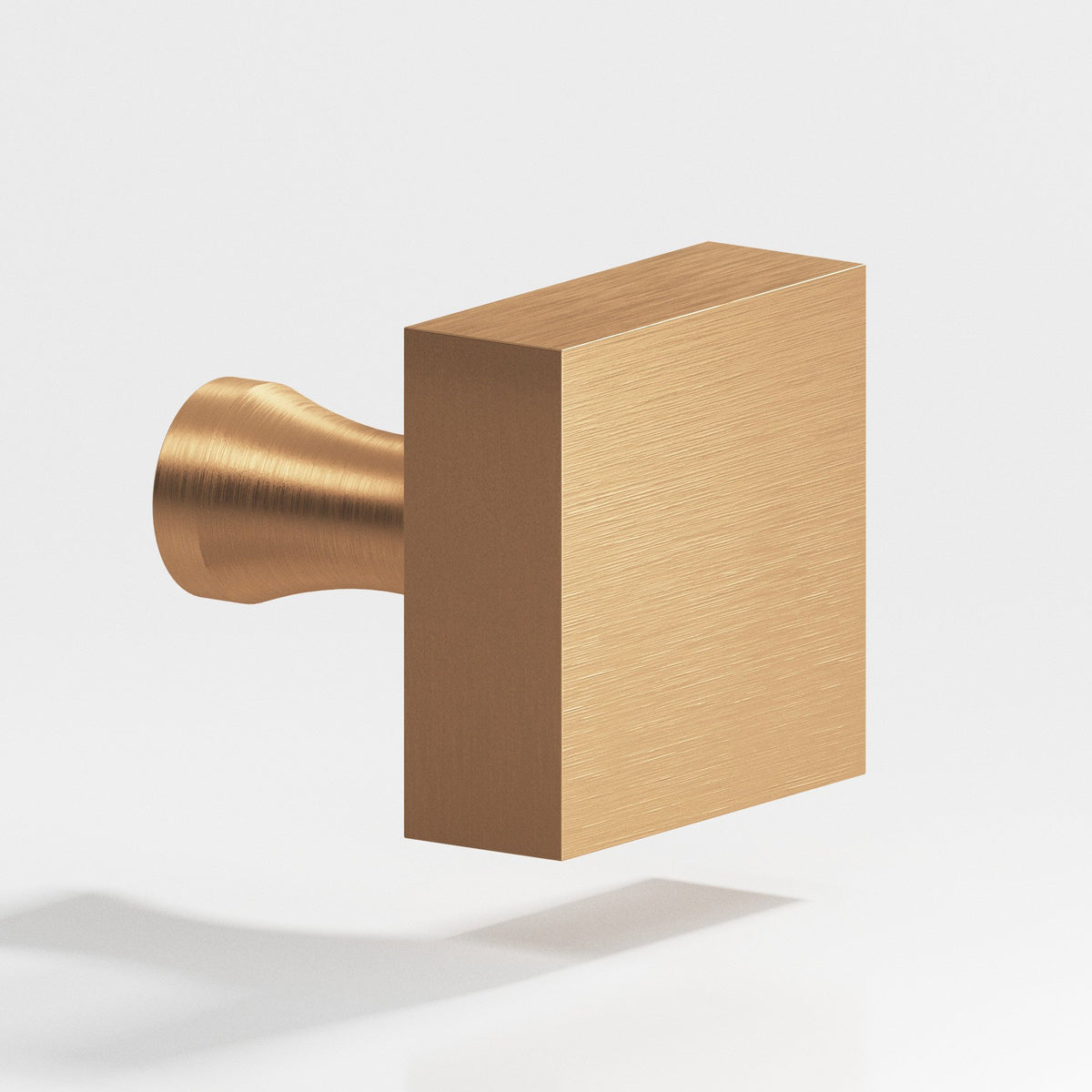 Colonial Bronze 120 Square Knob with Flared Post, 1 in - Matte Satin Bronze