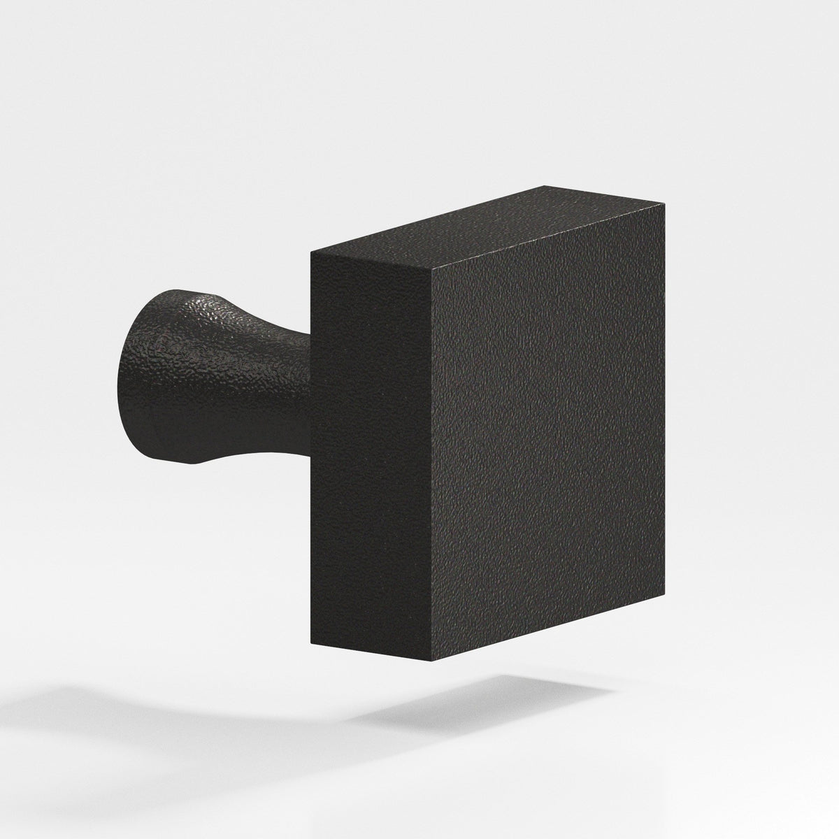 Colonial Bronze 122 Square Knob with Flared Post, 1-1/2 in - Frost Black™