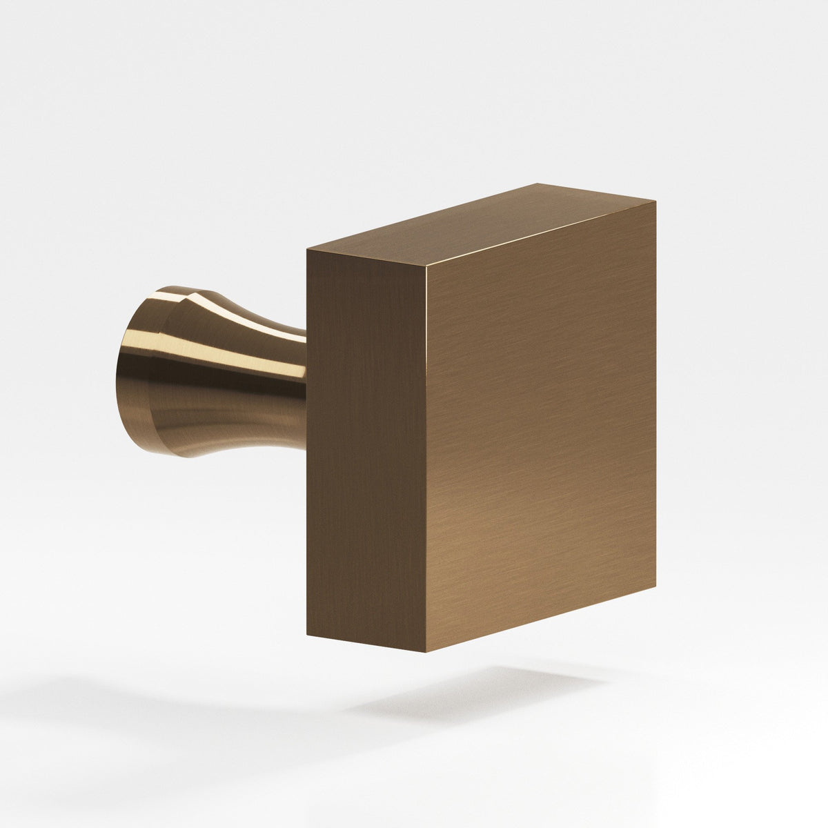 Colonial Bronze 120 Square Knob with Flared Post, 1 in - Light Statuary Bronze