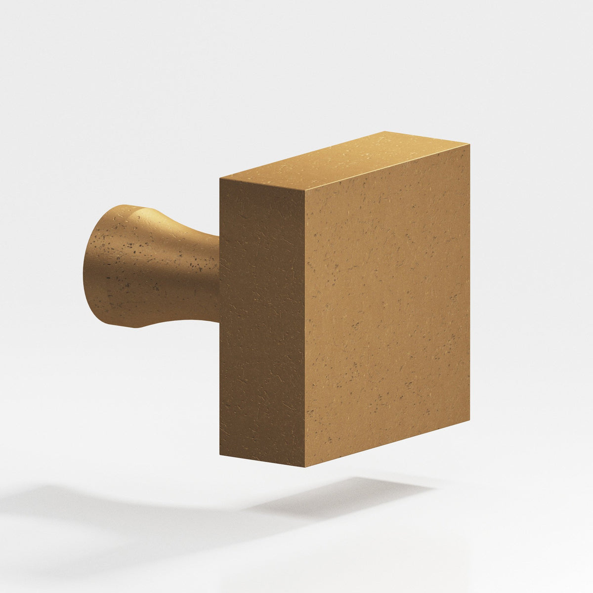 Colonial Bronze 120 Square Knob with Flared Post, 1 in - Distressed Light Statuary Bronze
