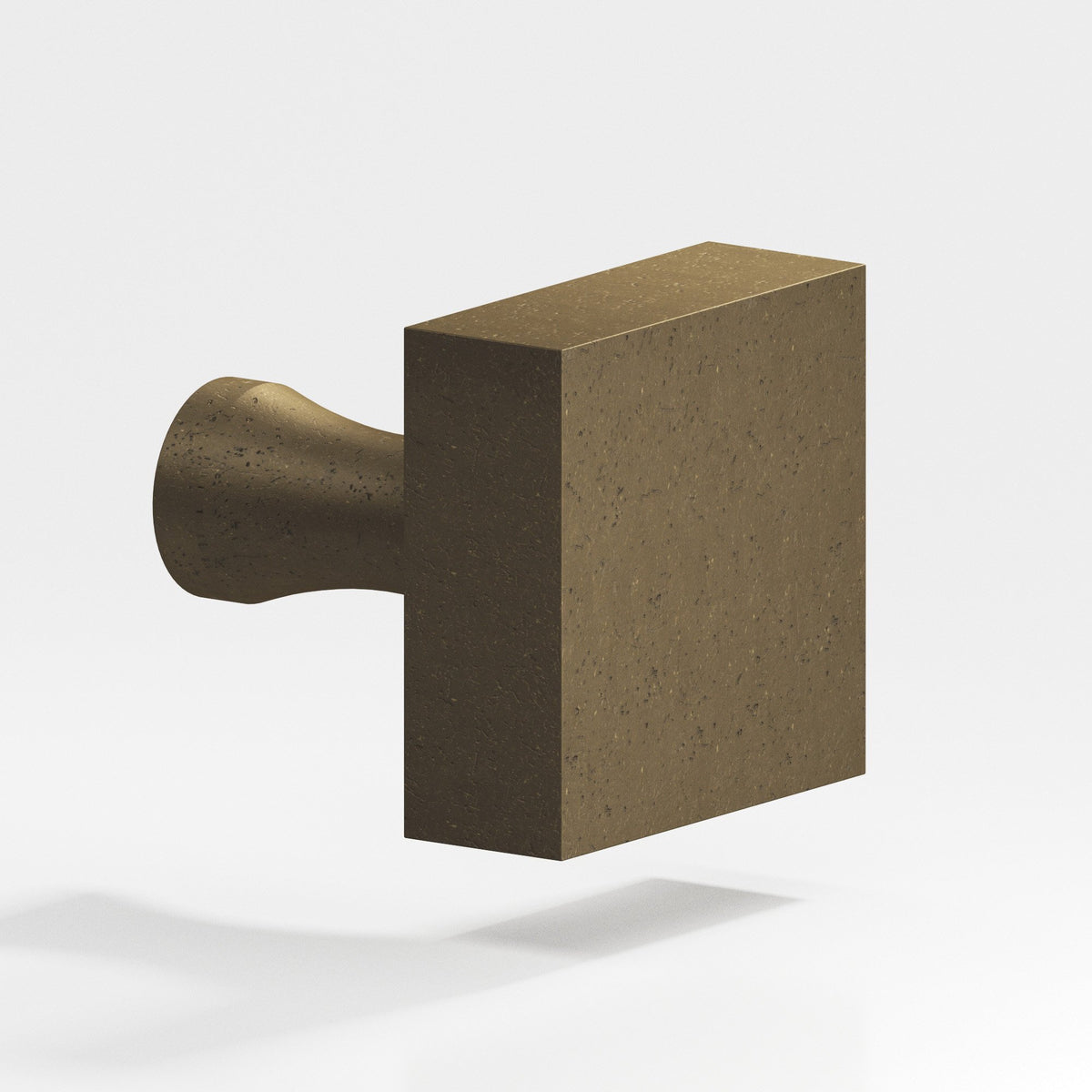 Colonial Bronze 120 Square Knob with Flared Post, 1 in - Distressed Oil Rubbed Bronze