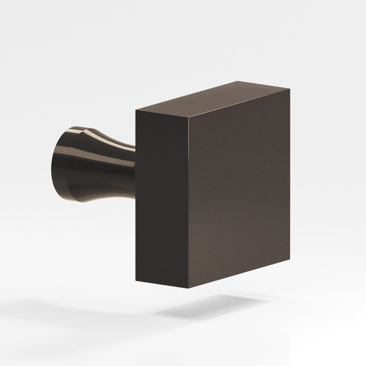 Colonial Bronze 120 Square Knob with Flared Post, 1 in - Dark Statuary Bronze
