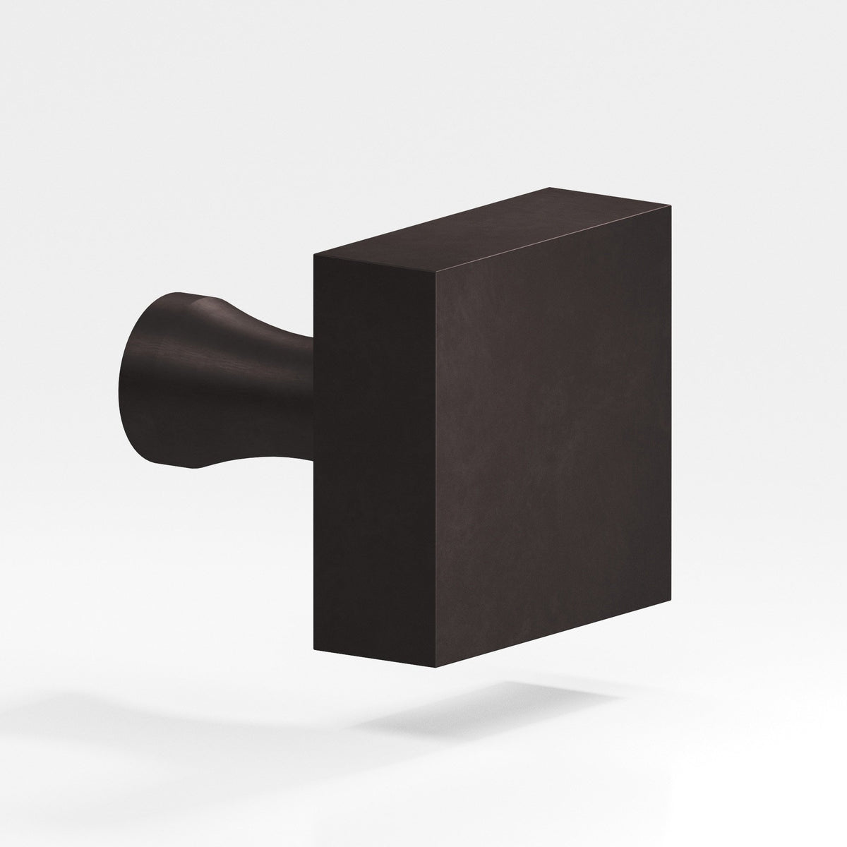 Colonial Bronze 120 Square Knob with Flared Post, 1 in - Matte Dark Statuary Bronze