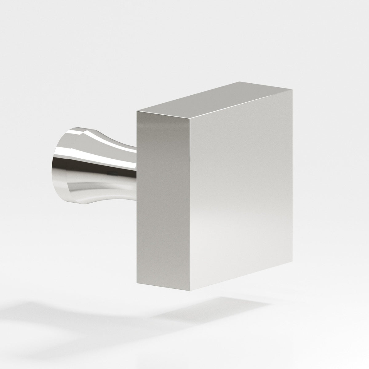 Colonial Bronze 120 Square Knob with Flared Post, 1 in - Polished Nickel