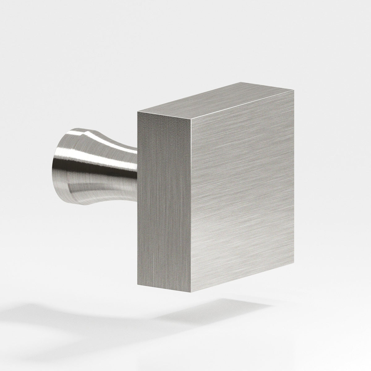 Colonial Bronze 120 Square Knob with Flared Post, 1 in - Nickel Stainless
