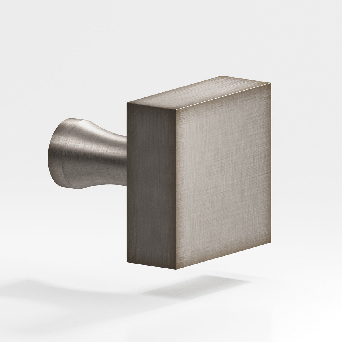 Colonial Bronze 120 Square Knob with Flared Post, 1 in - Pewter