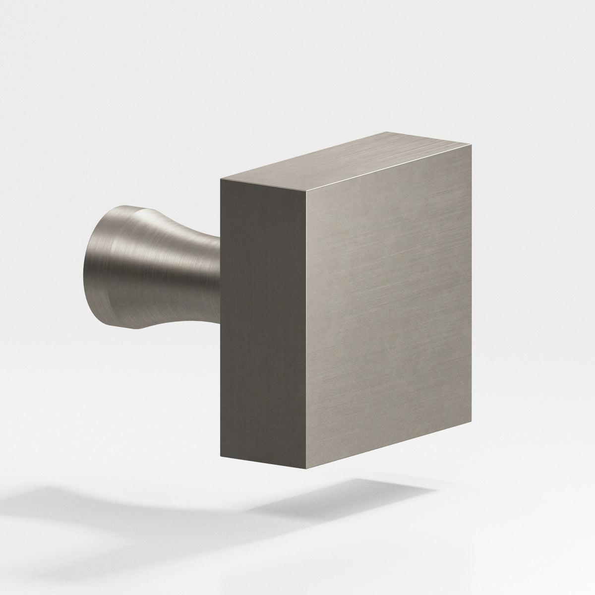 Colonial Bronze 120 Square Knob with Flared Post, 1 in - Matte Pewter