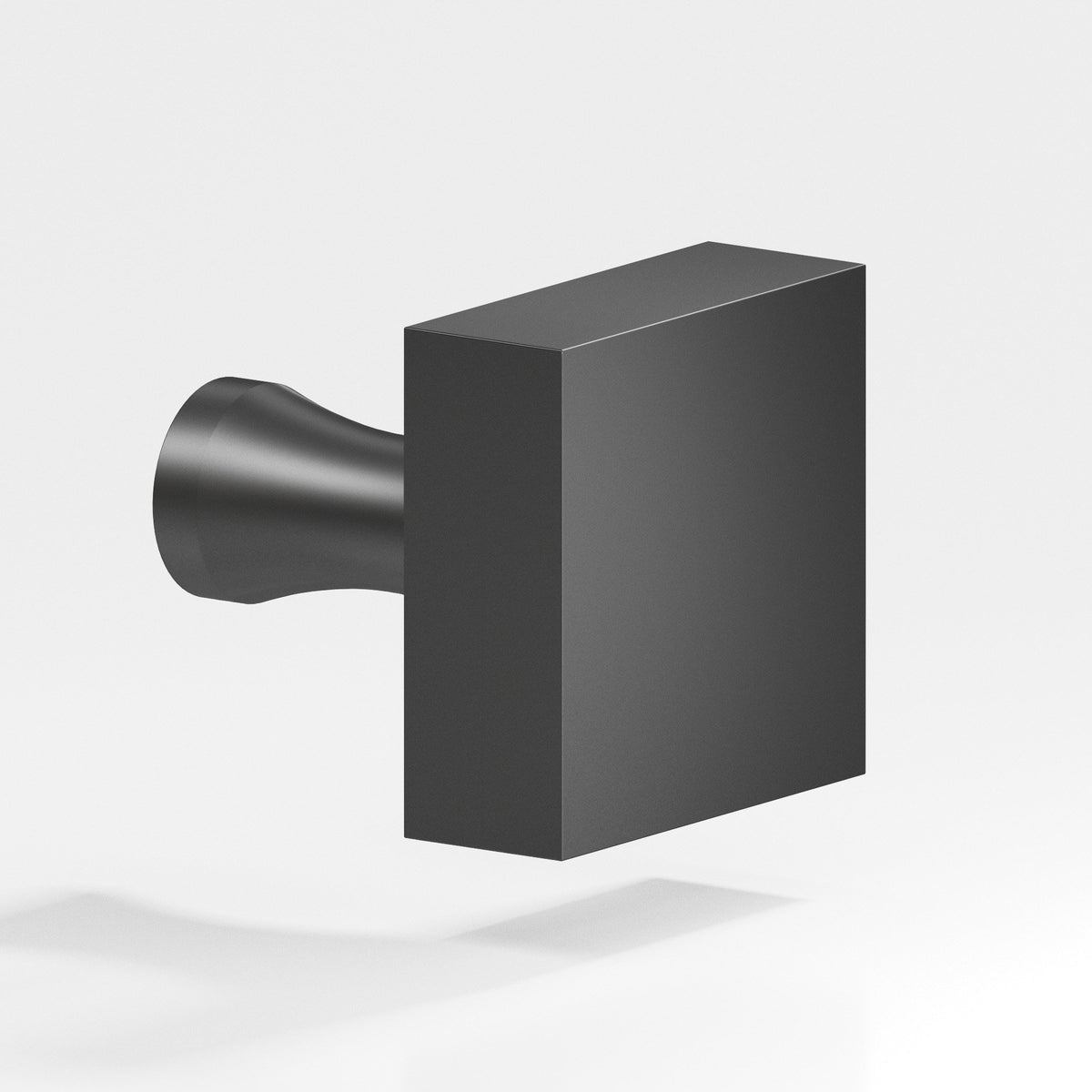 Colonial Bronze 120 Square Knob with Flared Post, 1 in - Matte Graphite