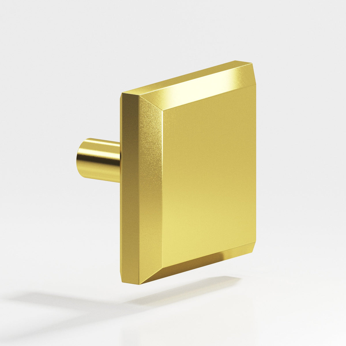 Colonial Bronze 126 Square Beveled Knob with Straight Post, 1-1/4 in - French Gold