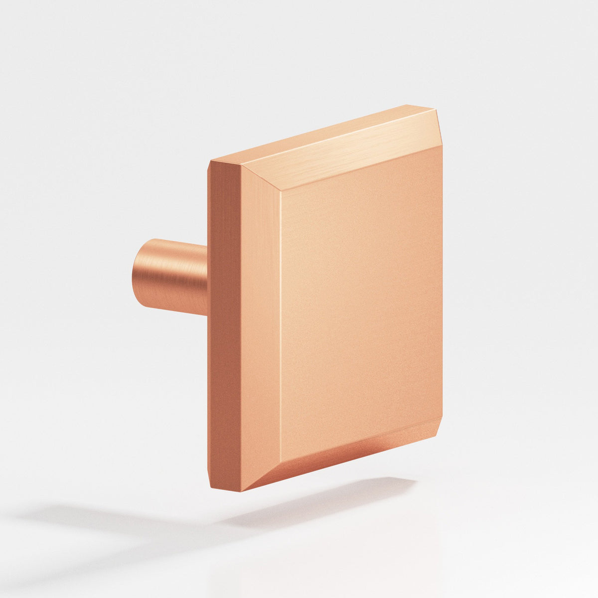Colonial Bronze 126 Square Beveled Knob with Straight Post, 1-1/4 in - Matte Satin Copper