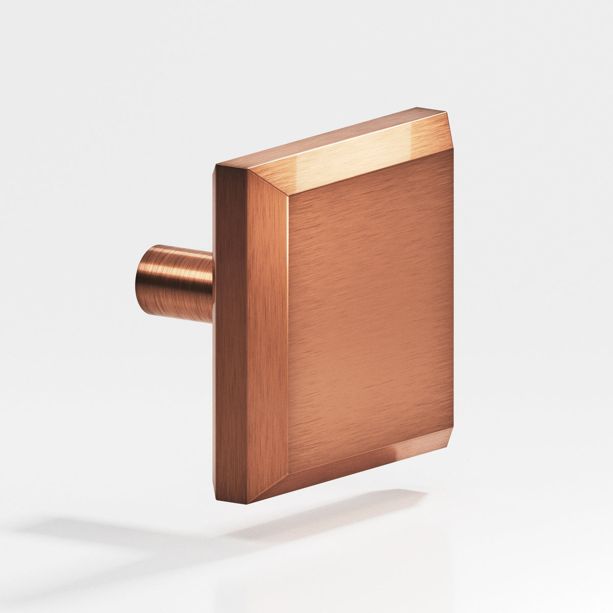 Colonial Bronze 126 Square Beveled Knob with Straight Post, 1-1/4 in - Antique Copper