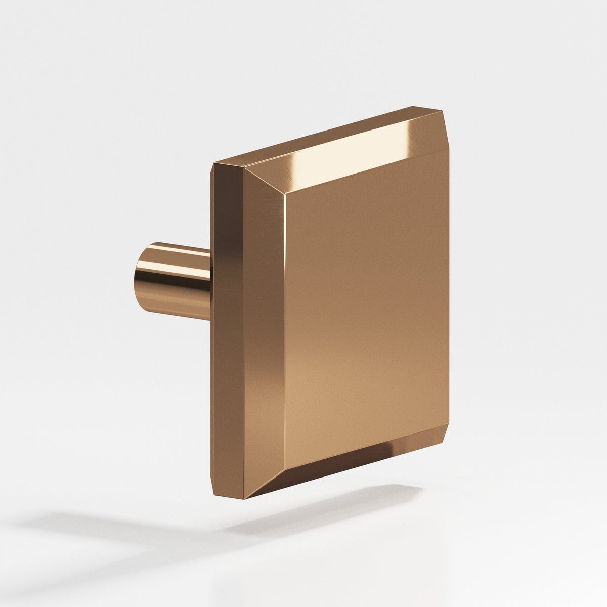 Colonial Bronze 126 Square Beveled Knob with Straight Post, 1-1/4 in - Polished Bronze