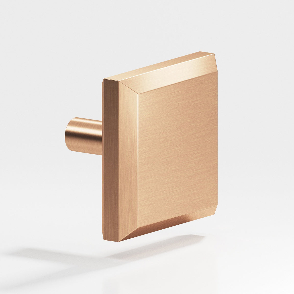Colonial Bronze 126 Square Beveled Knob with Straight Post, 1-1/4 in - Satin Bronze
