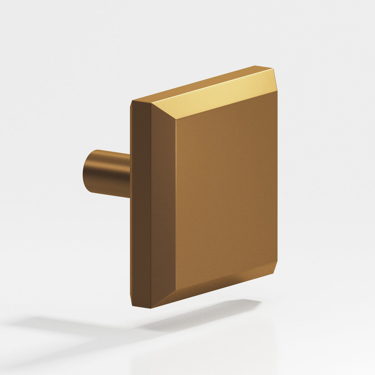Colonial Bronze 127 Square Beveled Knob with Straight Post, 1-1/2 in - Matte Light Statuary Bronze