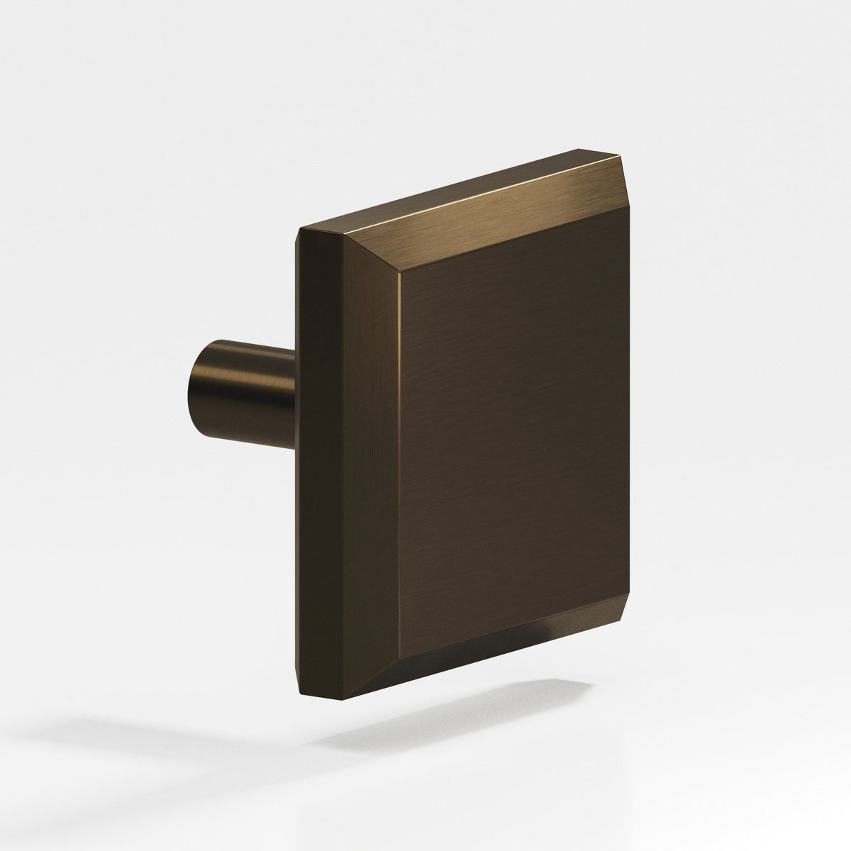 Colonial Bronze 126 Square Beveled Knob with Straight Post, 1-1/4 in - Oil Rubbed Bronze