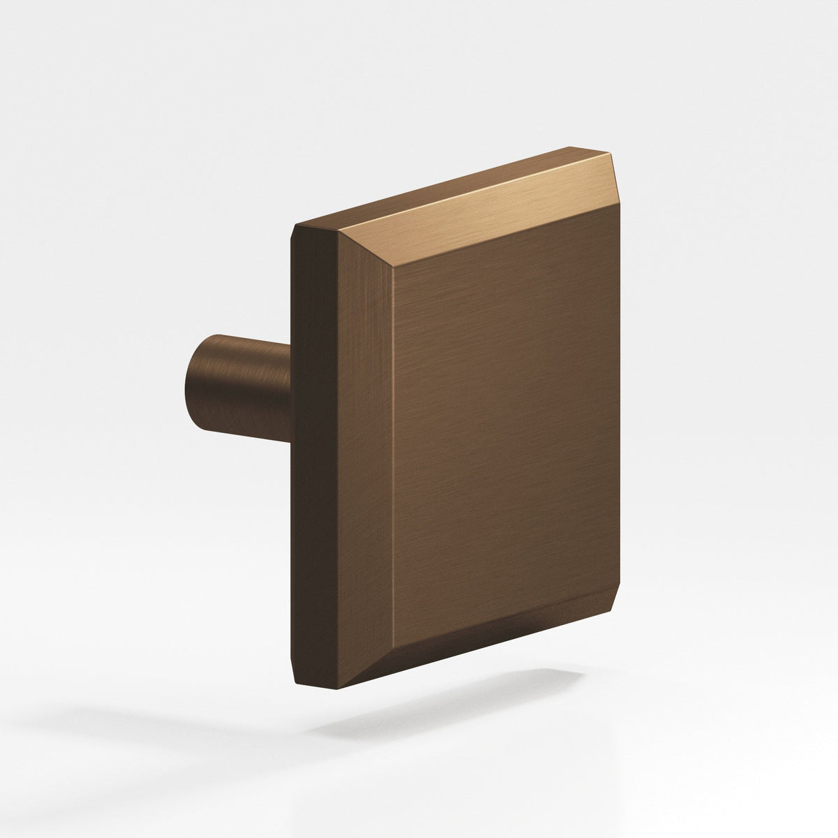 Colonial Bronze 127 Square Beveled Knob with Straight Post, 1-1/2 in - Matte Oil Rubbed Bronze