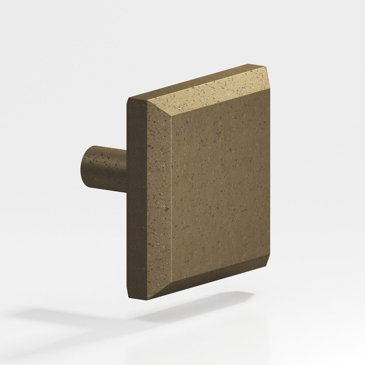 Colonial Bronze 126 Square Beveled Knob with Straight Post, 1-1/4 in - Distressed Oil Rubbed Bronze
