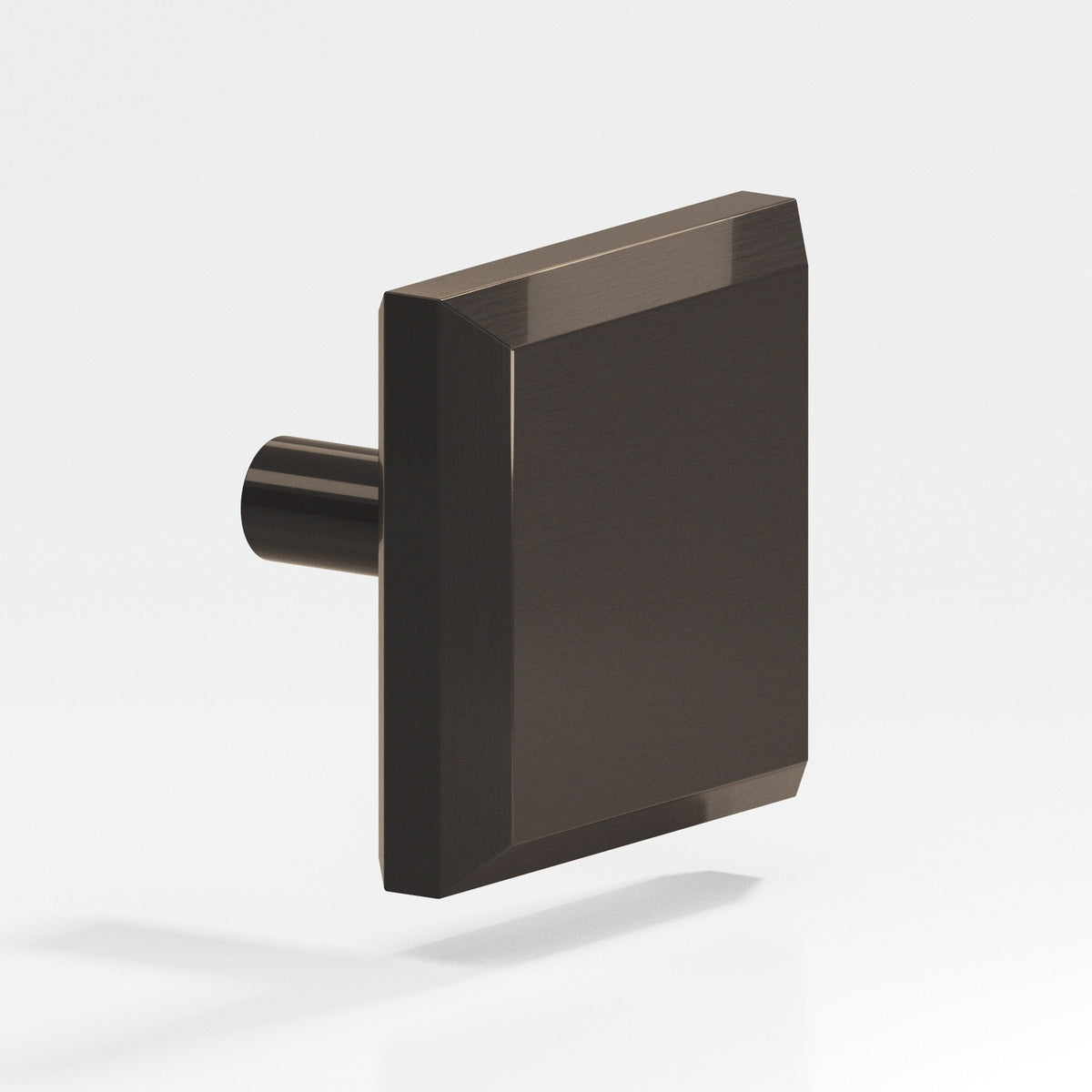 Colonial Bronze 126 Square Beveled Knob with Straight Post, 1-1/4 in - Dark Statuary Bronze