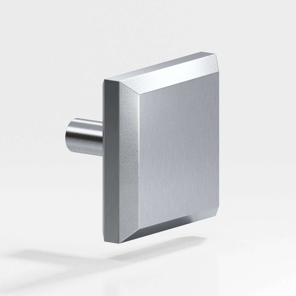 Colonial Bronze 126 Square Beveled Knob with Straight Post, 1-1/4 in - Satin Chrome