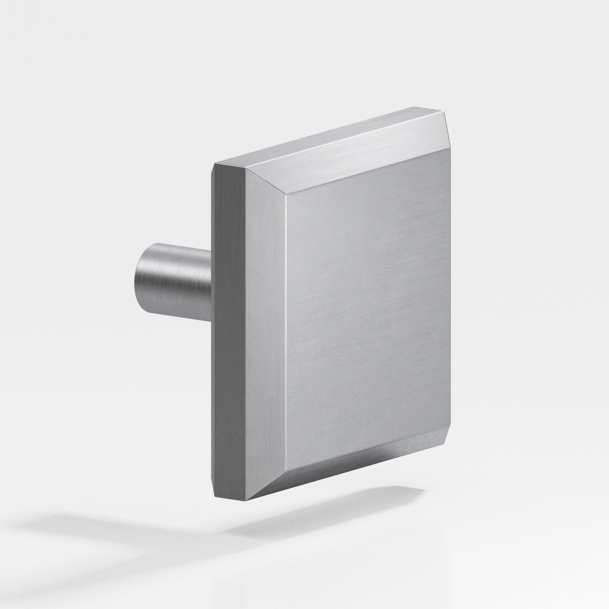 Colonial Bronze 126 Square Beveled Knob with Straight Post, 1-1/4 in - Matte Satin Chrome