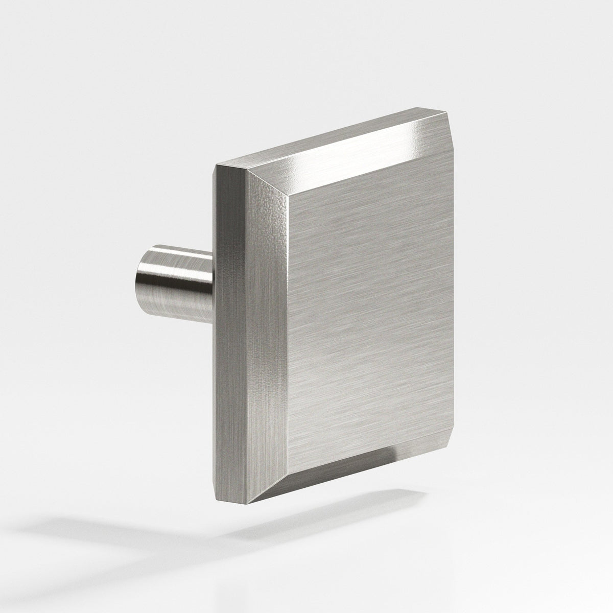 Colonial Bronze 126 Square Beveled Knob with Straight Post, 1-1/4 in - Nickel Stainless