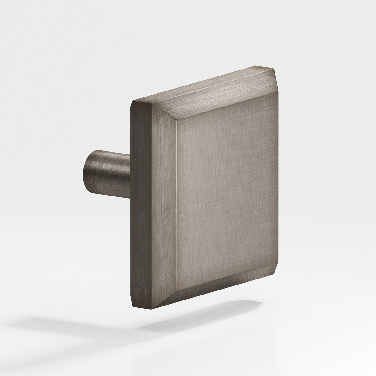 Colonial Bronze 126 Square Beveled Knob with Straight Post, 1-1/4 in - Pewter
